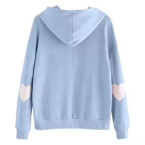 Hooded Women's Breathable 100% Cotton Fleece Acid Wash Drawstring <b>Zipper</b> Long Sleeve Casual Trendy Oversized Sweatshirt - Product Image 4