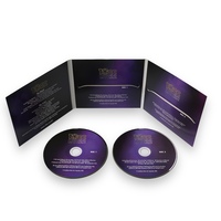 Cetak Dompet Kardus CD 2 Disk Kustom dengan Dua Slot, Kotak Kertas