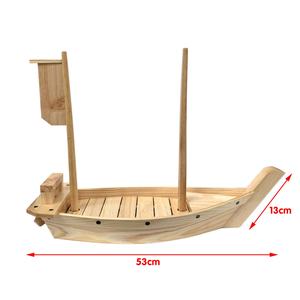 Forma de barco de madera Sashimi para servir sushi, mariscos/Sushi, bandeja de barco de madera, tamaño personalizado OEM - Product Image 6