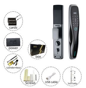Nouveau design de haute sécurité Tuya App sécurité serrure de porte biométrique empreinte digitale mot de passe déverrouiller serrure intelligente sans clé pour la maison hôtel - Product Image 5