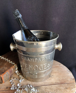 Oferta Especial: Cubo Enfriador de Vino Plateado, Enfriador de Champán para Restaurante y Bar, Cubetas para Bebidas con Asa - Product Image 1