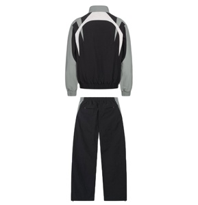 Best Selling Men's Windbreaker <b>Pink</b> <b>Tracksuit</b> Set Full Sleeve Drawstring Closure Sporty Style Regular Fit Lightweight Polyester - Product Image 5