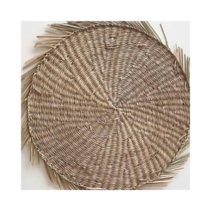 Handmade Natural Seagrass <b>Placemat</b> Durable Round Dining Table Mat Rustic Boho Style - Product Image 1