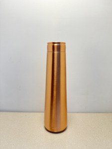 Premium Brushed Pure Copper Water Bottle Seamless Drinkware Satin Finish Copper Flask Tapered Sports Bottle with Flush Cap - Product Image 1