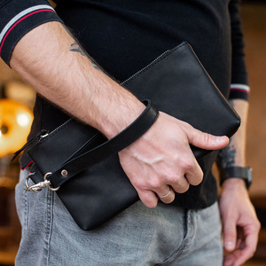 Elegante cartera de cuero de lujo con diseño compacto, hecha con cuero genuino de vaca, costuras duraderas y apariencia elegante. - Product Image 1