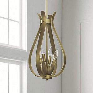 Luminaire suspendu moderne en laiton, forme géométrique, montage au plafond, décoration intérieure pour salon - Product Image 1