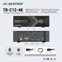 AVMATRIX TB-C12-4K Station d'Accueil HDMI 2.0 Ultra-rapide 40 Gbit/s 4K60 avec Sortie en Boucle et Alimentation 60W PD pour Diffusion en Direct VMix OBS