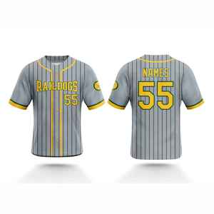 Camiseta de Béisbol con Estampado Digital Personalizado, Último Diseño, Diseña Tu Propio Uniforme de Equipo con Botones, Tejido Transpirable de Secado Rápido - Product Image 1