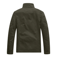Veste en toile d'hiver pour hommes et garçons, personnalisable, tendance, couleur unie, quatre poches sur le devant, col montant, fermeture éclair, coupe-vent et chauffante