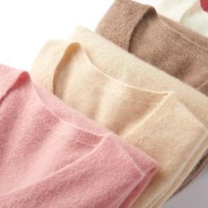 Pull en cachemire pur à 100 % pour femme, col en V, manches longues, collection automne-hiver 2026, chaud et doux, tricoté, nouvelle collection de hauts tricotés, vêtements pour femme - Product Image 2