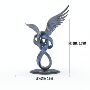 Escultura Circular Abstracta de Acero Inoxidable Personalizada, Adorno Decorativo Pulido para Exteriores, Ciudad, Inmobiliario - Product Image 6