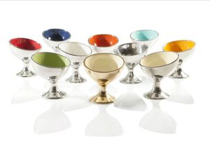 Colección de 7 colores: Cuencos de aluminio inclinados elegantes con forma de barco, cuenco esmaltado plateado y dorado, plato premium para frutos secos y dulces con doble asa - Product Image 4