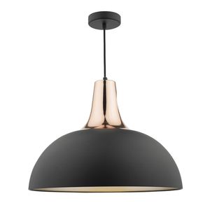 Lampe suspendue en forme de cône noir de qualité supérieure avec accent doré pour salon, salle à manger, cuisine et décoration commerciale - Product Image 2