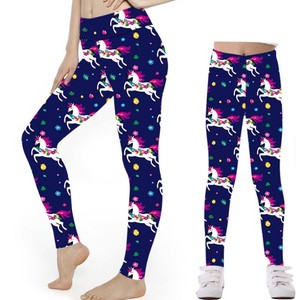 Leggings pour enfants 100% coton écologiques, imprimés vintage, double face brossée, doux comme du beurre, maman et moi - Product Image 4