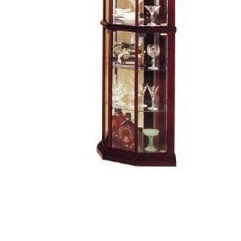 Vetrina Angolare Huxley in Finitura Ciliegio, Elegante Mobile Espositore e Vetrina per Stoviglie - Product Image 5