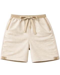 Manufacturer Men Beige Sleeveless Tank Top And Shorts <b>Set</b> Casual Summer Cotton Outfit Contrast Trim Drawstring Two Piece <b>Set</b> - Product Image 4