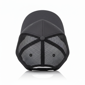 Casquette Trucker Gris Foncé Personnalisable avec Logo, Dos en Maille Noire, Casquette Snapback Vierge en Gros, 5 Panneaux, Gris Anthracite, pour Hommes et Femmes, Sport Baseball - Product Image 5