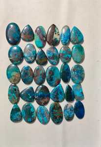 MAHNAJ GEMS Cabochons en vrac en forme de cœur en azurite bleue naturelle et malachite pour la fabrication de bijoux en gros JAIPUR RAJASTHAN - Product Image 4