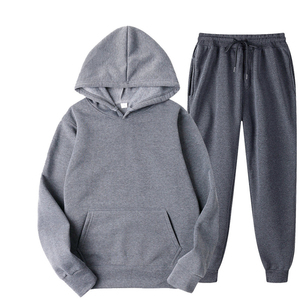 Ensemble 2 pièces personnalisé pour homme : Sweat-shirt et pantalon de survêtement tendance hiver, motif uni, grandes tailles - Product Image 3