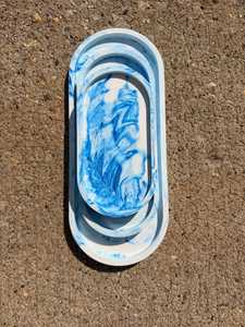 Plateaux de service avec poignées, plateau décoratif en résine, plusieurs couleurs et formes - Product Image 3