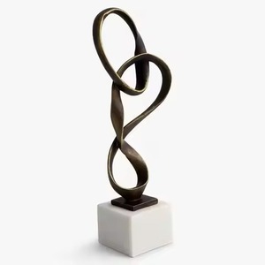 Premium Metal Sculpture Modern Art Figurine <b>Decorative</b> Showpiece for Home Living Room Office <b>Table</b> <b>Decor</b> Elegant Interior Accent - Product Image 1