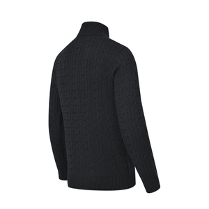 Pull à col roulé pour homme en polyester, viscose et nylon, anti-boulochage, respirant, séchage rapide, manches longues, hiver, style décontracté chic, bureau - Product Image 3