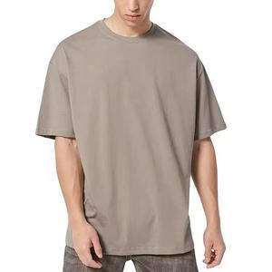 Camiseta Oversize de Algodón 100% Transpirable para Hombre, Estilo Hip Hop con Hombros Caídos, Logotipo Negro Bordado, Estampado, Ropa Lisa - Product Image 5