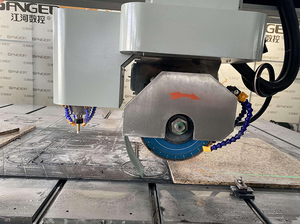 Scie à pont CNC 4 axes pour la découpe de <span class=keywords><strong>pierre</strong></span>, machine à polir le granit, découpeuse de marbre, découpeuse de dalles, marque GANGER, 25KW 380V, broche séparée - Product Image 2