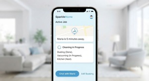 Application mobile de services de nettoyage : Réservez des services de nettoyage professionnels pour les maisons, les bureaux, les tapis, le nettoyage en profondeur et les déménagements. - Product Image 3