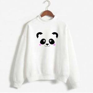 Sudadera Casual Premium para Mujer, Color Negro y Blanco, con Estampado de Cara de Panda, Tallas XS-L, 100% Algodón Felpa Súper Suave, Cuello Redondo, Corte Regular - Product Image 6