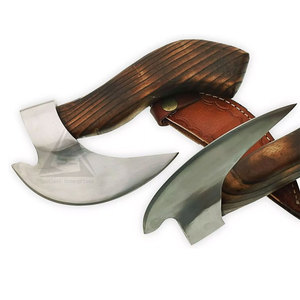 Customized High Quality <b>Wood</b> Handle Stainless Steel Blade Light Weight Pizza Cutting <b>Axe</b> - Product Image 1