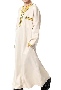 Embroidery Print Fashion Stylish Kids <b>Thobes</b> Plus Size Chest Pocket Jubbah Kids Boys <b>Thobes</b> Breathable OEM Wholesale - Product Image 6