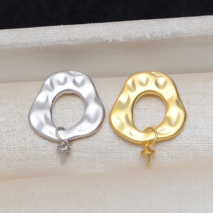 S925 Silver Baroque <b>Earring</b> Pendant <b>Set</b> Frosted Women's <b>Necklace</b> with DIY Deformed <b>Pearl</b> Accessory 3923 - Product Image 4