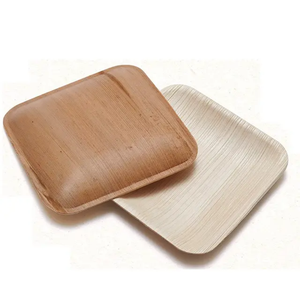 Plaque carrée plate biodégradable de 8 pouces Plaque de feuille d'areca jetable - Product Image 2