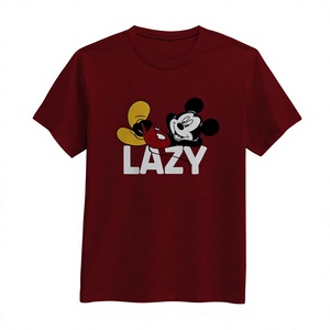 T-shirt à manches courtes marron pour homme, imprimé dessin animé Panda Cardio Is Hardio, décontracté, col rond, surdimensionné, en coton écologique - Product Image 6