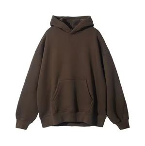 Sudadera con Capucha de Alta Calidad para Invierno, Gruesa, 100% Algodón, Cuello Redondo, Hombros Caídos, Sin Cordones, Talla Grande para Hombre - Product Image 1