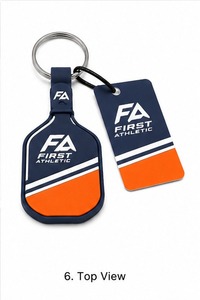 Decorative Pickleball Keychain Featuring Paddle and Ball Charm Strong Metal Key <b>Ring</b> Ideal for Daily Use and Gift Giving - Product Image 2