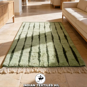 Tapis Beni Ourain marocain unique, fait main, style bohème, Albertina, tapis en laine noué à la main par ITHL - Product Image 1