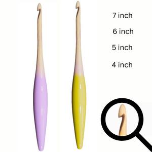 Knitting <b>Hook</b> 4.5 mm Ergonomic Design and Custom Color Needlework - Product Image 2