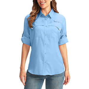 Chemises de pêche décontractées et tendance, légères, pour l'extérieur, col rabattu, meilleures performances, pour femmes - Product Image 6