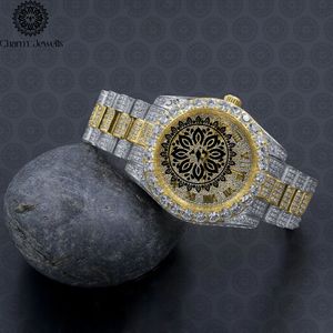 Reloj de Lujo para Hombre Charm Jewells, Acero Inoxidable, Esfera de 40 mm, Bisel con Diamantes, Movimiento Mecánico Analógico, Resistencia al Agua de 10 Bares, con Botón de Presión - Product Image 1