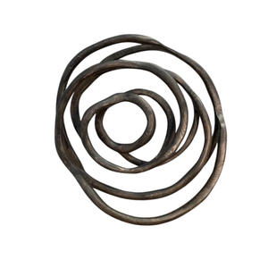 Sculpture abstraite de luxe moderne vintage en métal, motif chaîne entrelacée, objet d'art décoratif pour centre de table - Product Image 3