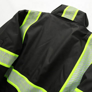 Factory Wholesale Traffic Construction <b>High</b>-<b>Visibility</b> Multi-pocket Breathable Cotton <b>Softshell</b> Work <b>Jacket</b> Safety Reflective - Product Image 4
