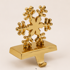 Wholesale Luxury Gold Snowflake <b>Stocking</b> <b>Holder</b> Heavy Duty Metal Mantel Hanger Hook For Christmas Fireplace Decorations Ornament - Product Image 3