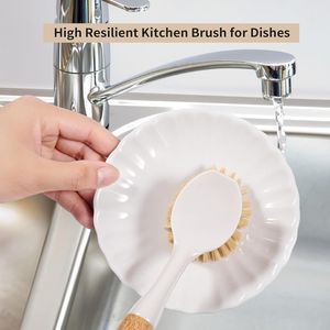 Set di 2 Spazzole in Ghisa per Pulizia Piatti e Pentole con Manico, Facili da Usare - Product Image 5