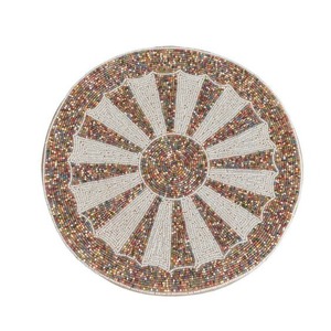 Sous-verre rond imperméable en perles et résine avec motif mosaïque étoile de mer, style moderne, peint, écologique, article promotionnel - Product Image 6