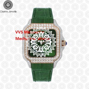 Charm Jewells Montre de luxe pour femme, boîtier en acier inoxydable or rose, bracelet en silicone, mouvement à quartz analogique, cristal saphir - Product Image 2