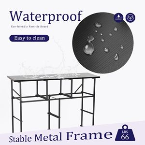 Commode à 9 tiroirs de style européen avec dessus en bois, large commode pour le rangement de la chambre à coucher et du salon - Product Image 5