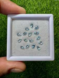 Piedra Preciosa de Aguamarina Natural, Corte Pera, Facetada, Azul, Piedras Sueltas, Certificadas por IGI, Alta Claridad, para Joyería - Product Image 5