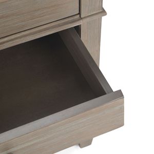 Comodino Grigio Invecchiato Carlton, Elegante Tavolino da Notte - Product Image 3